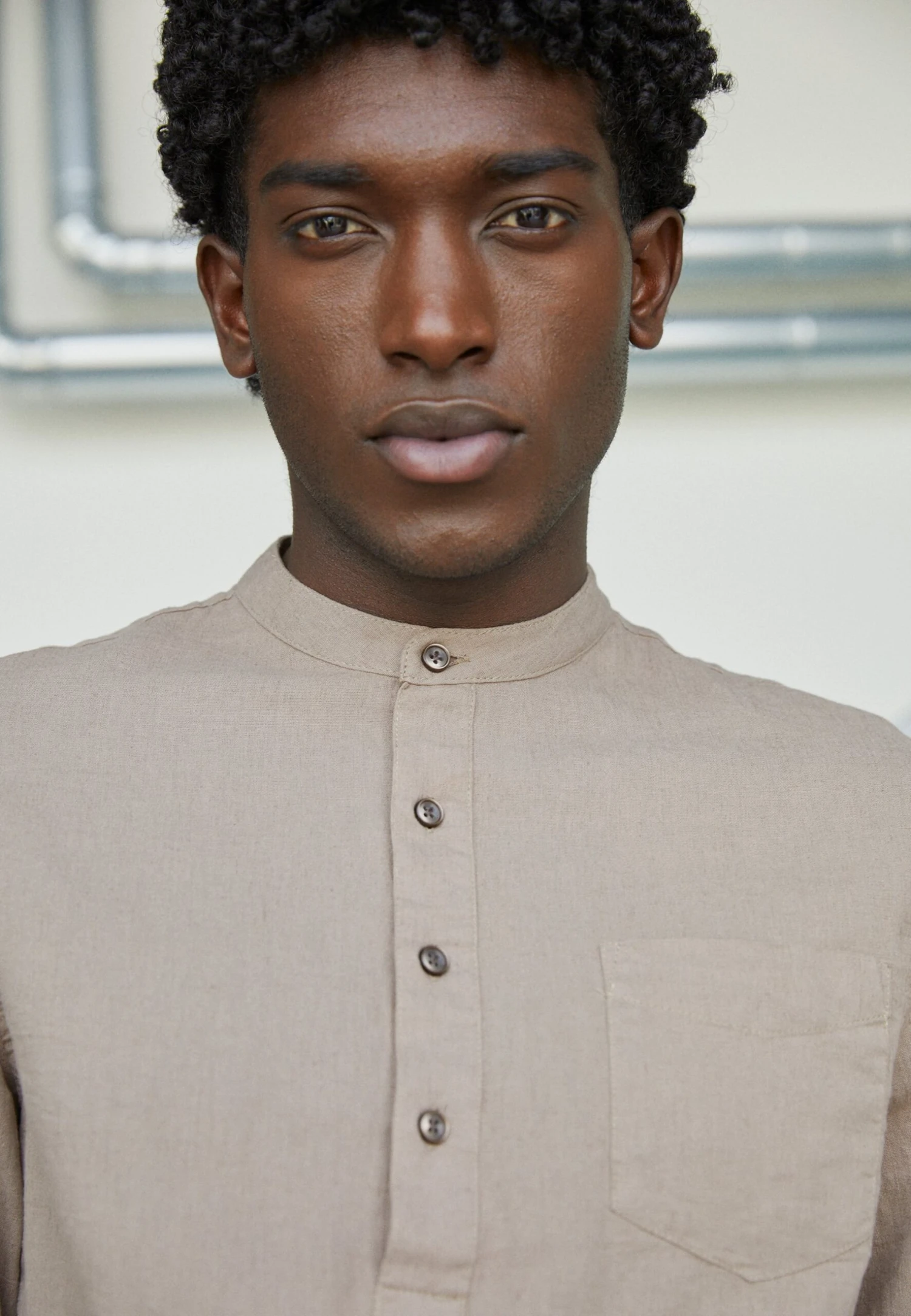 Pier One Shirt - Taupe 3 Pier One Shirt - Taupe - Image 3