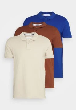 Pier One 3 Pack - Polo Shirt - Dark Blue/Brown/Beige -Pier One Sales Store 038a83fac8454865a35c3aa6f3f46e80