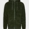 Pier One Borg Zip-Up Jacket - Fleece Jacket - Dark Green