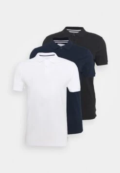Pier One 3 Pack - Polo Shirt - Black/Dark Blue/White -Pier One Sales Store 07cf99c8248048ac91837e46ad87ad09