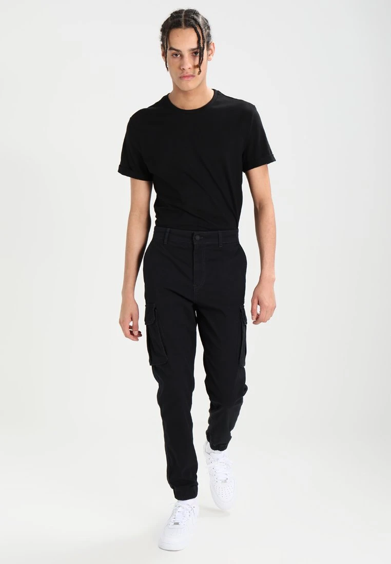 Pier One Cuffed Skinny Trouser- Cargo Trousers - Black 2 Pier One Cuffed Skinny Trouser- Cargo Trousers - Black - Image 2