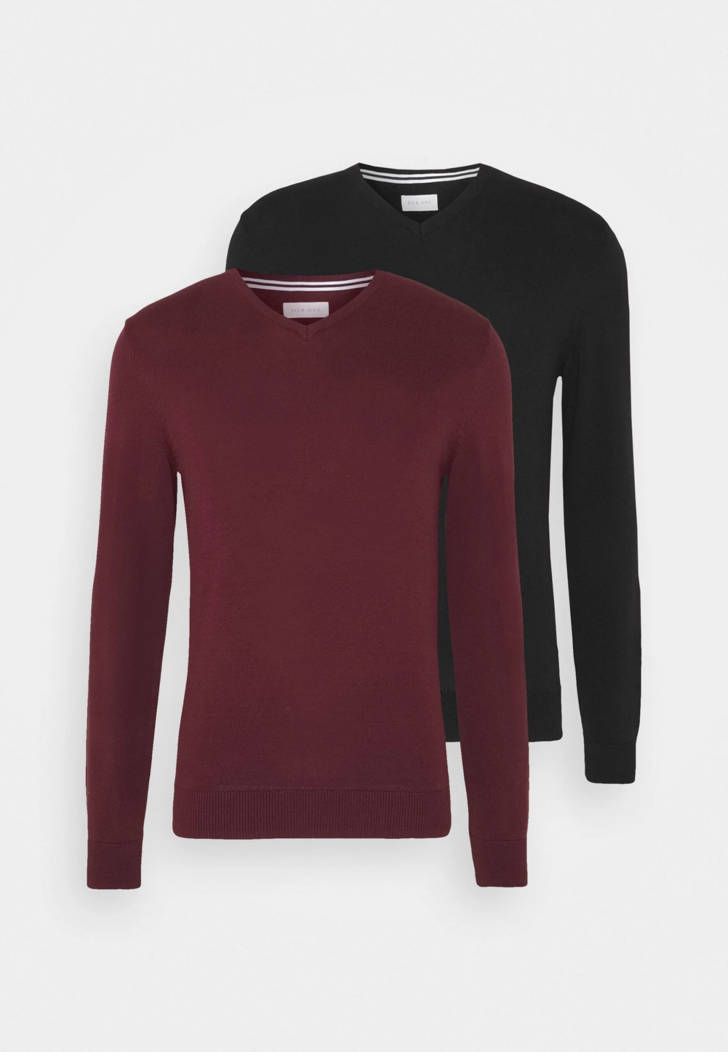 Pier One 2Pack - Jumper - Black/Bordeaux 5 Pier One 2Pack - Jumper - Black/Bordeaux - Image 5