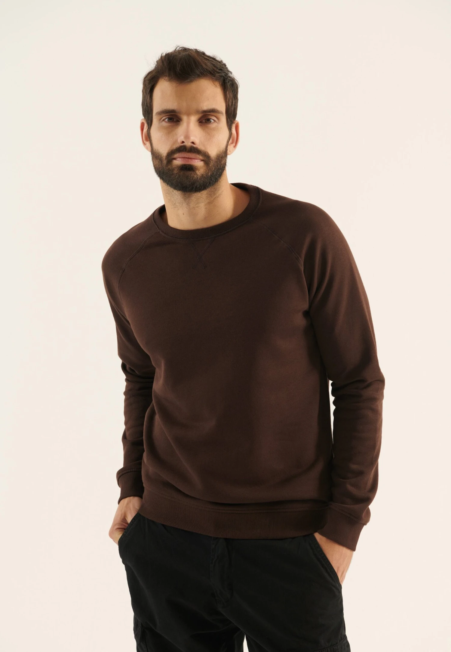 Pier One Sweatshirt - Dark Brown 1 Pier One Sweatshirt - Dark Brown