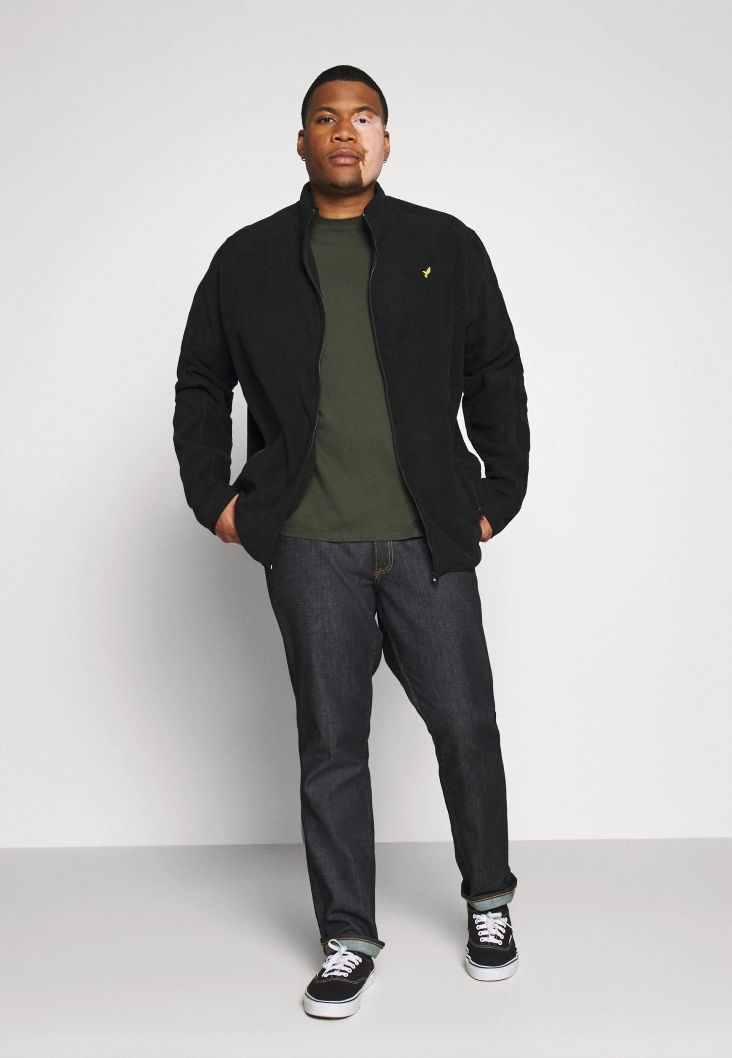 Pier One Fleece Jacket - Black 2 Pier One Fleece Jacket - Black - Image 2