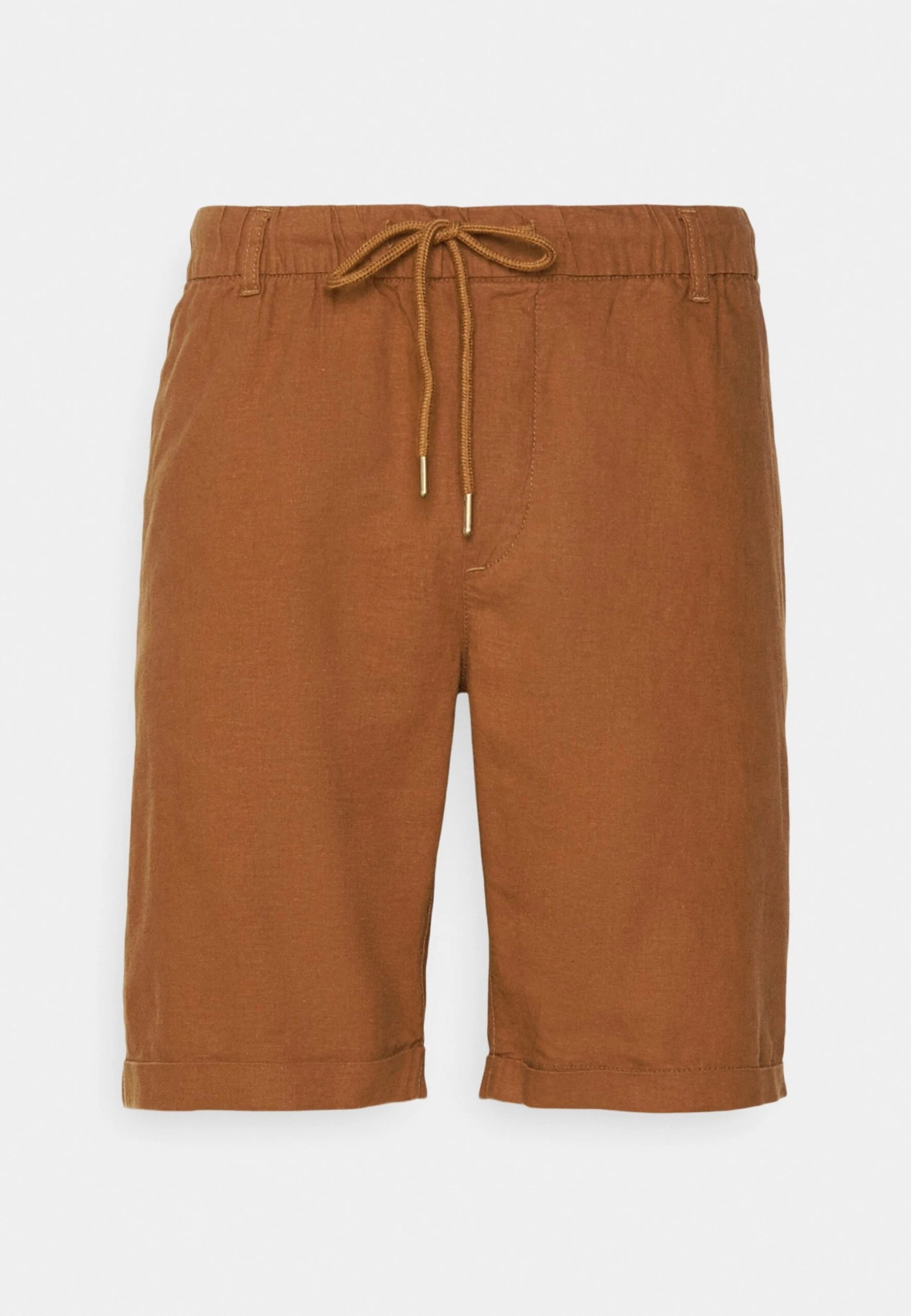 Pier One Linen Blend Drawcord Shorts- Shorts - Brown 5 Pier One Linen Blend Drawcord Shorts- Shorts - Brown - Image 5