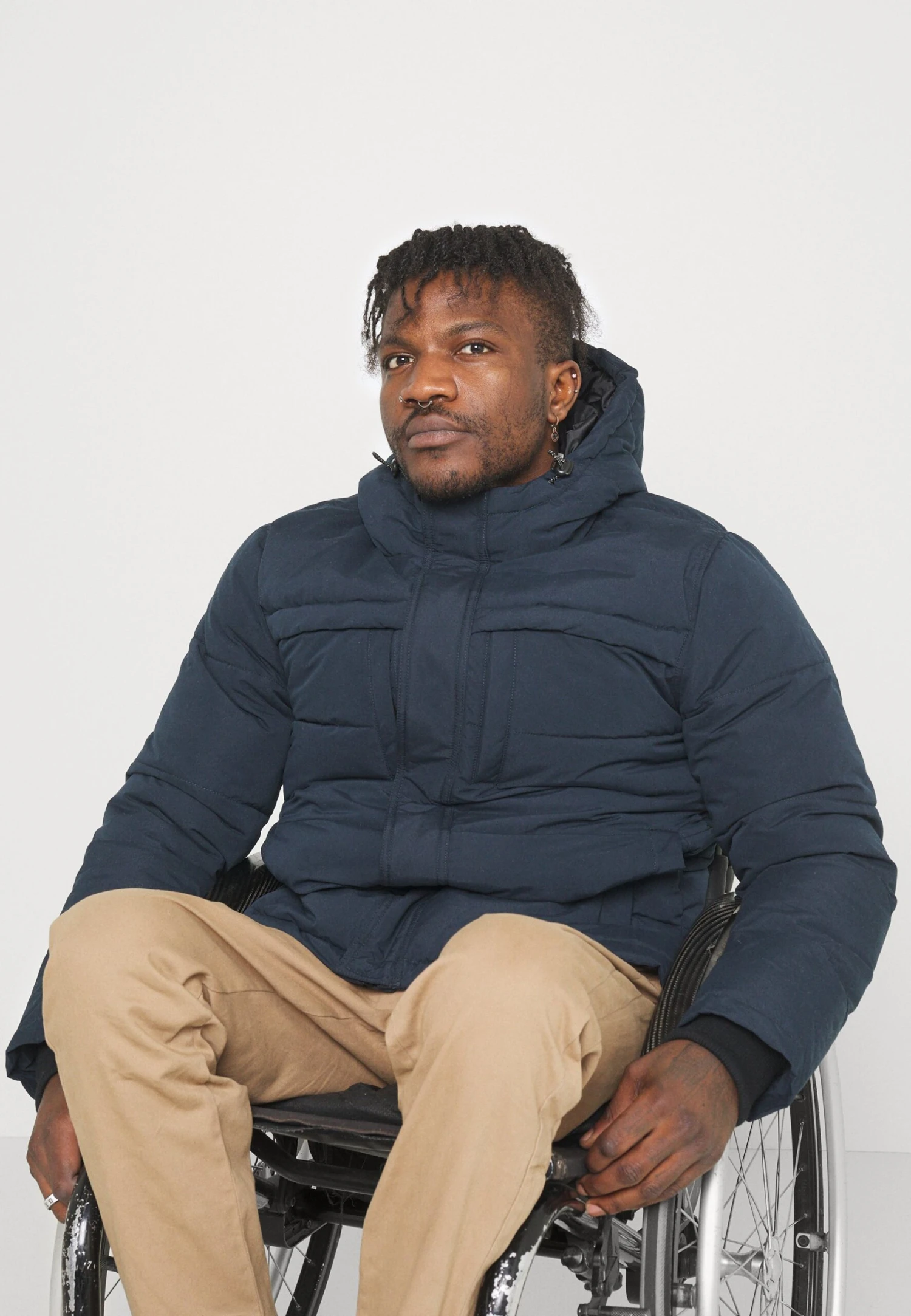 Pier One Winter Jacket - Dark Blue 3 Pier One Winter Jacket - Dark Blue - Image 3