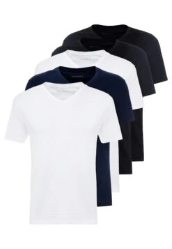 Pier One 5 Pack - Basic T-Shirt - White/Blue/Black -Pier One Sales Store 2819a515ceaa41a7b996144dea7390c3