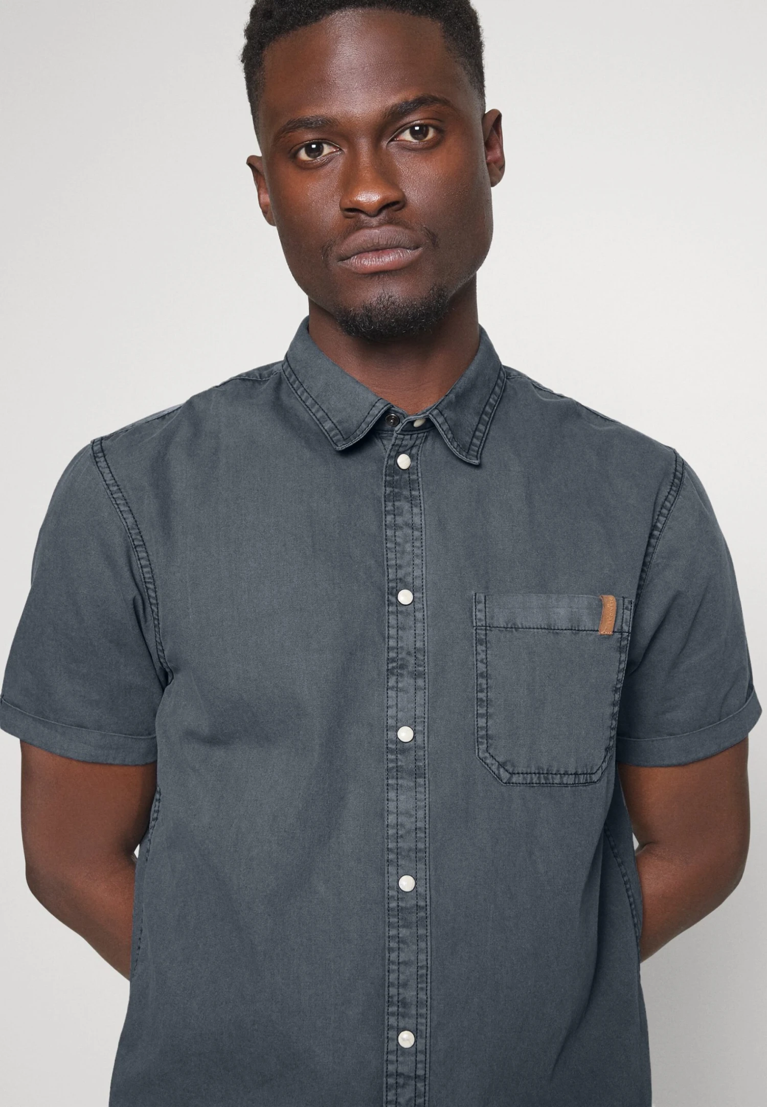 Pier One Shirt - Blue-Grey 4 Pier One Shirt - Blue-Grey - Image 4