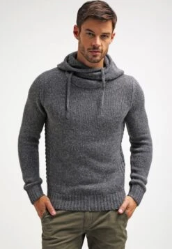 Pier One Hoodie - Dark Grey Melange