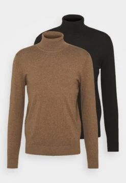 Pier One 2 Pack - Basic Turtleneck - Jumper - Black/Mottled Brown -Pier One Sales Store 3122488e084f414d9b220d1f3fd8aecc