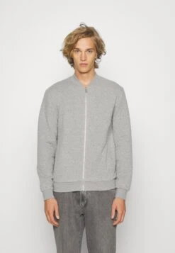 Pier One Zip-Up Sweatshirt - Mottled Grey