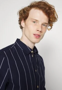 Pier One Linen Mix Stripe - Shirt - Dark Blue 9 Pier One Linen Mix Stripe - Shirt - Dark Blue -Pier One Sales Store 368860f76af348d18efc7d675b2e5f38