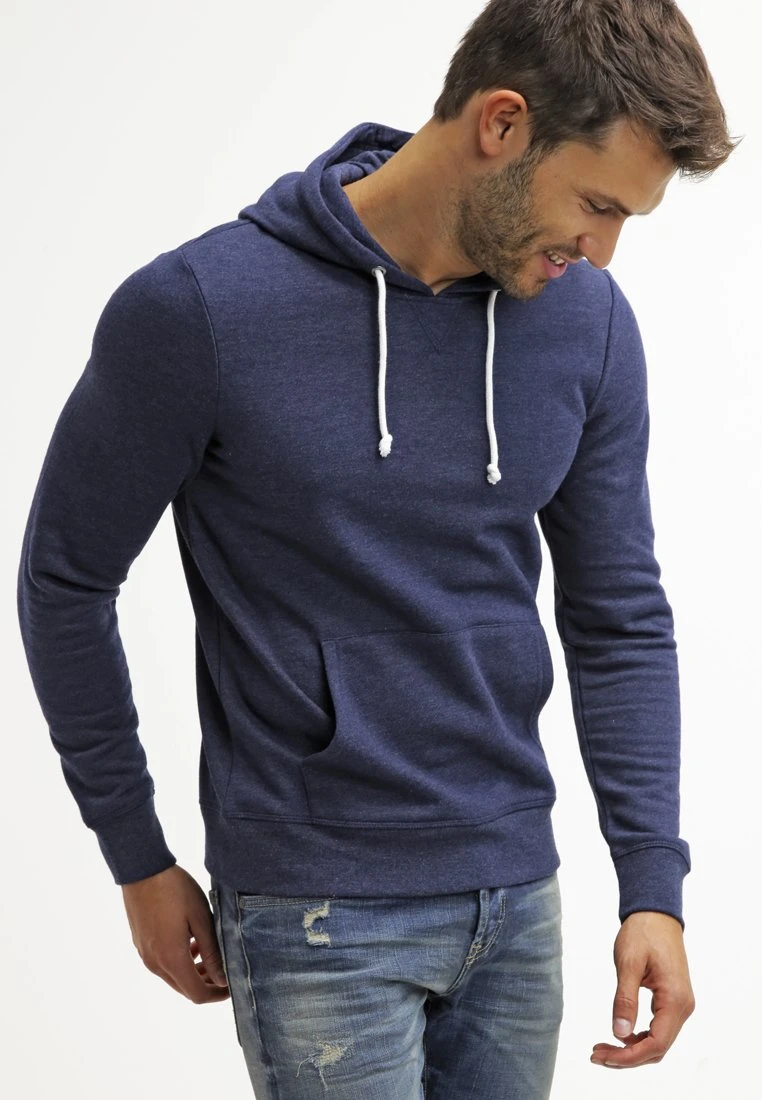 Pier One Hoodie - Dark Blue Melange 1 Pier One Hoodie - Dark Blue Melange