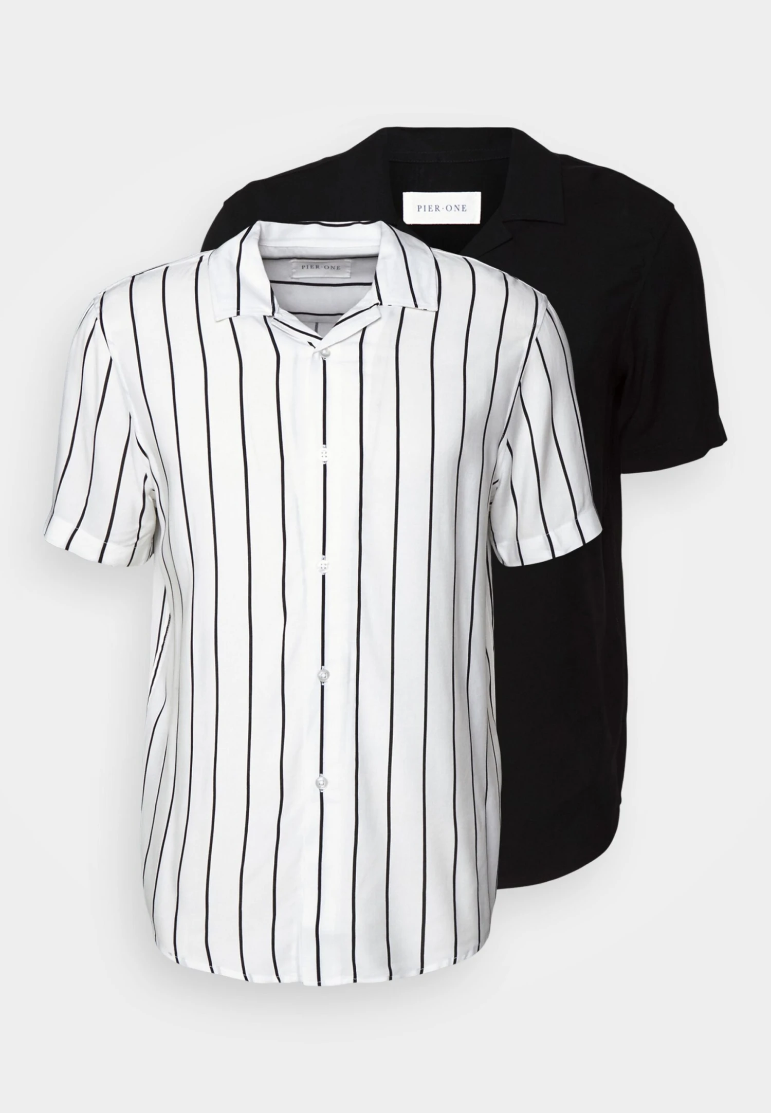 Pier One 2 Pack - Shirt - Black/White 10 Pier One 2 Pack - Shirt - Black/White - Image 10