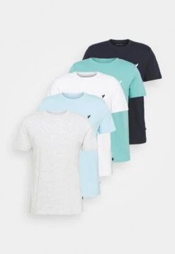 Pier One 5 Pack - Basic T-Shirt - Light Grey - 101_White - 001_Green - 602 -Pier One Sales Store 3fe4ededb7e446c69186309619c33f40