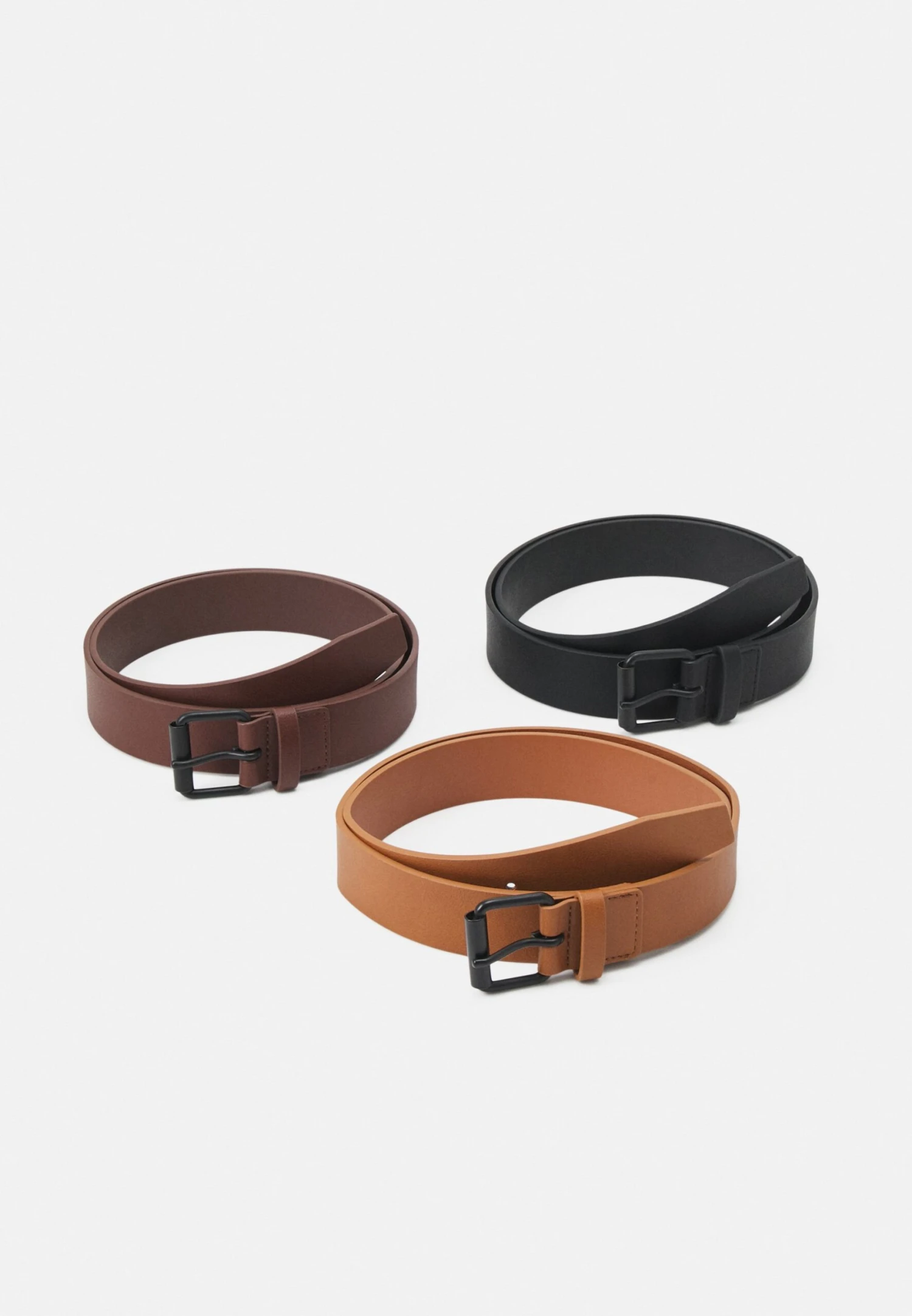 Pier One 3 Pack Unisex - Belt - Black/Brown/Cognac 1 Pier One 3 Pack Unisex - Belt - Black/Brown/Cognac