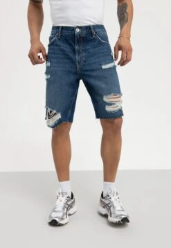 Pier One Denim Shorts - Dark Blue Denim