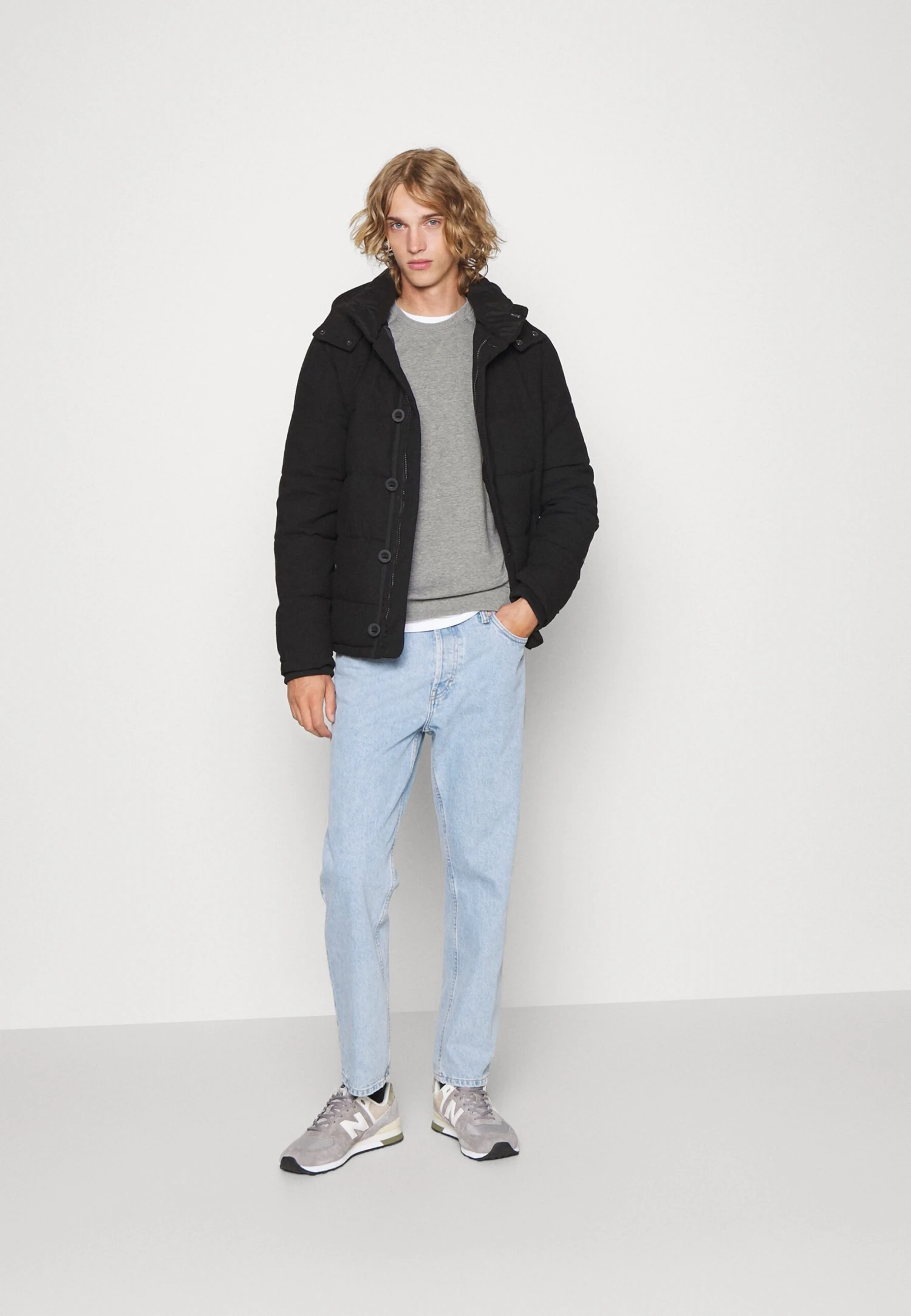 Pier One 3 Pack - Sweatshirt - Black/Mottled Grey/Dark Blue 1 Pier One 3 Pack - Sweatshirt - Black/Mottled Grey/Dark Blue