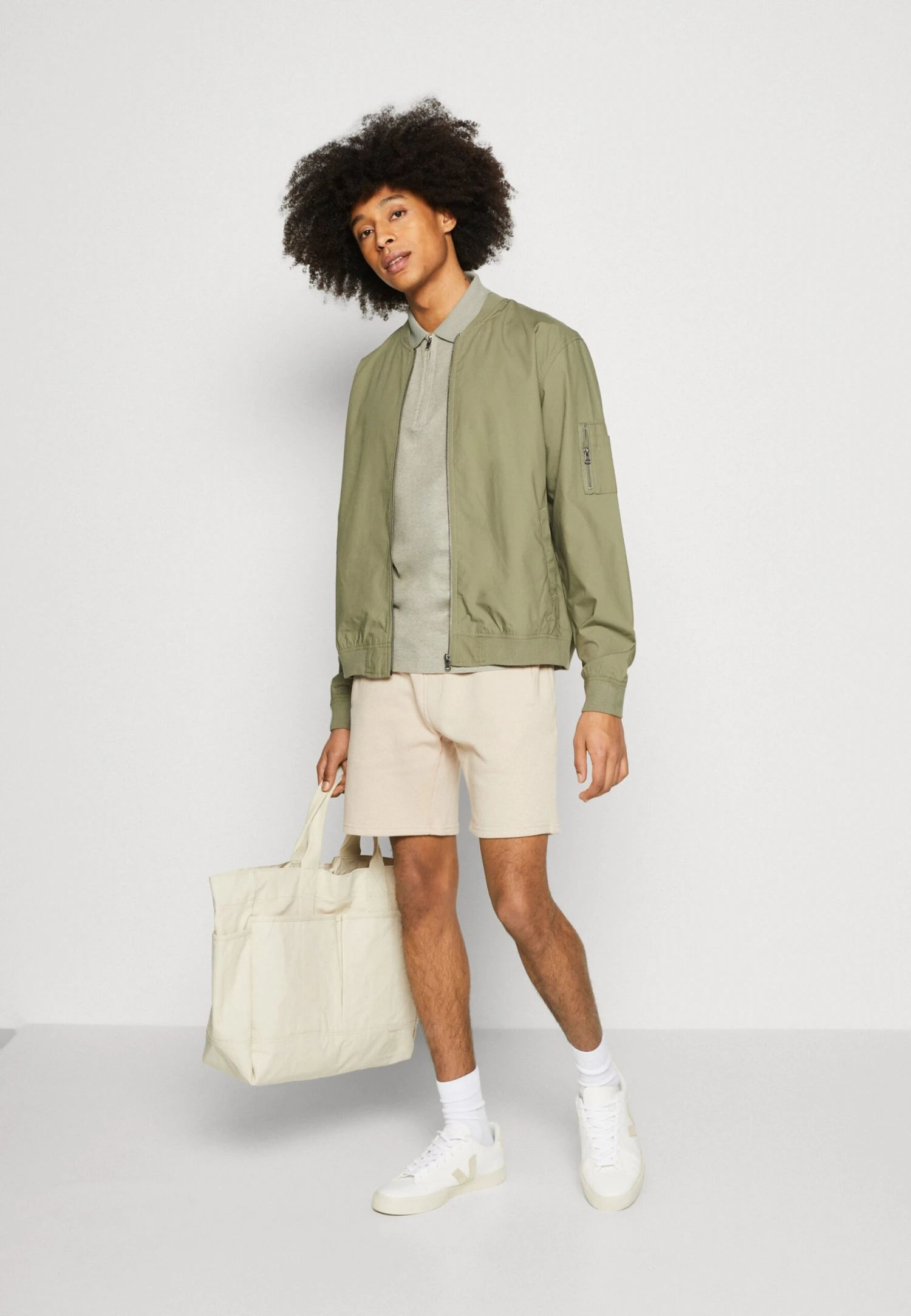Pier One Bomber Jacket - Olive 2 Pier One Bomber Jacket - Olive - Image 2