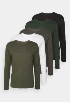Pier One 5 Pack - Long Sleeved Top - White/Dark Green/Light Green/Black -Pier One Sales Store 4c3811fac32e4b768fcbe2cc292dd8b9