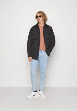 Pier One 5 Pack - Basic T-Shirt - Stone/Blue/Mottled Light Grey -