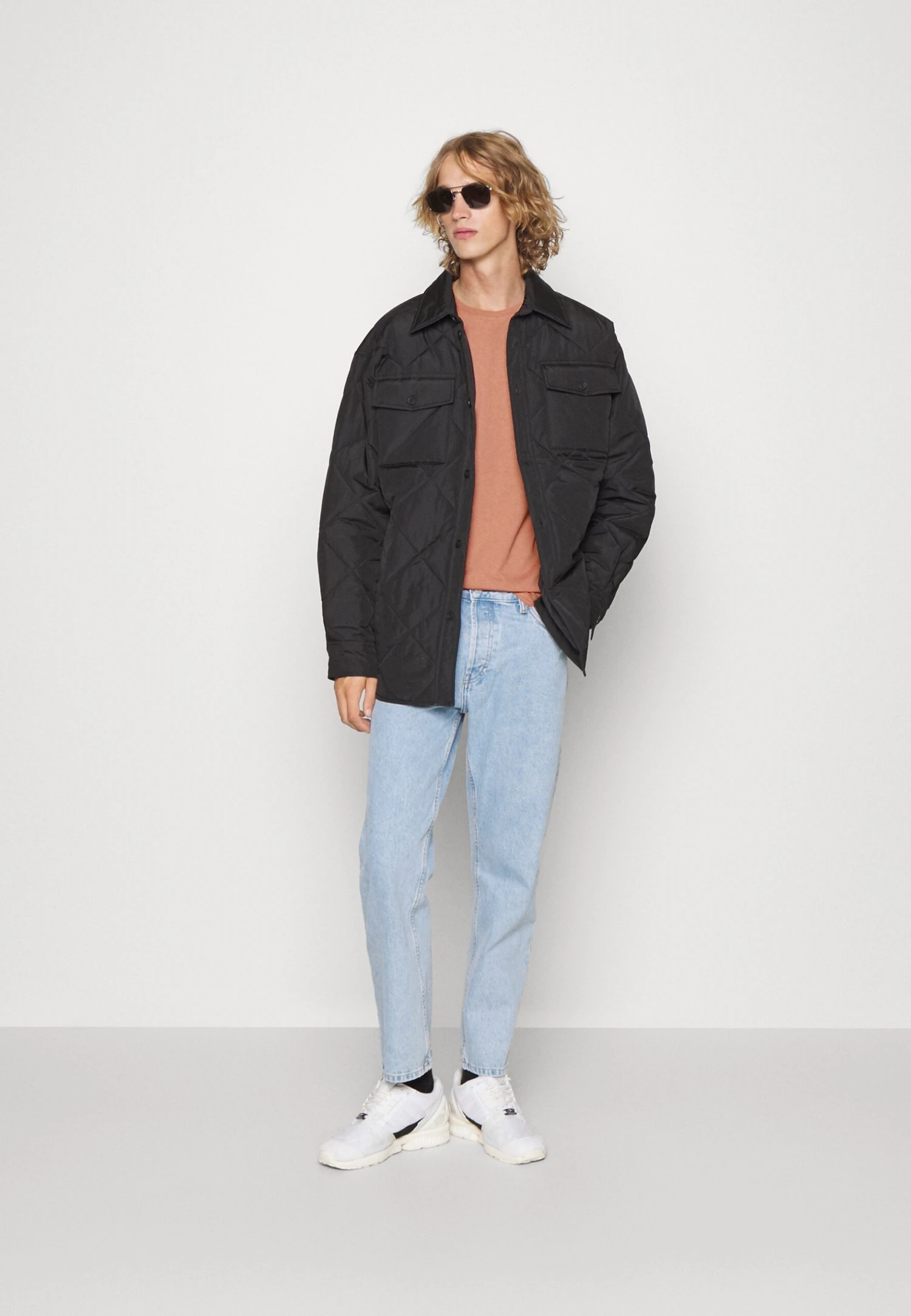 Pier One 5 Pack - Basic T-Shirt - Stone/Blue/Mottled Light Grey - 1 Pier One 5 Pack - Basic T-Shirt - Stone/Blue/Mottled Light Grey -