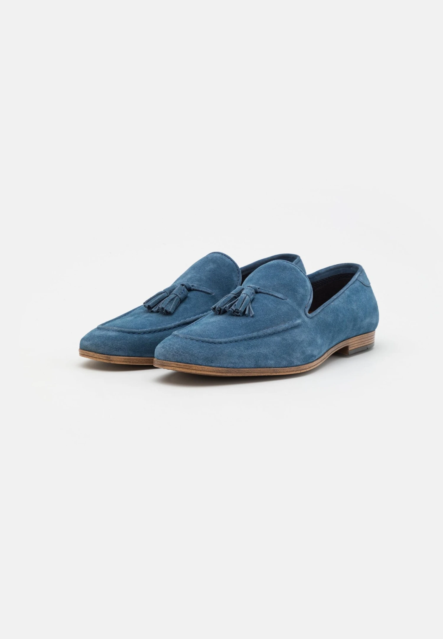 Pier One Leather - Slip-Ons - Blue 2 Pier One Leather - Slip-Ons - Blue - Image 2