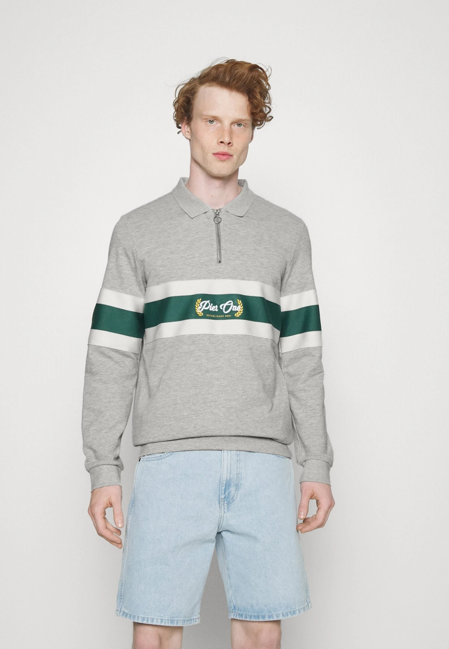 Pier One Sweatshirt -Light Grey 1 Pier One Sweatshirt -Light Grey