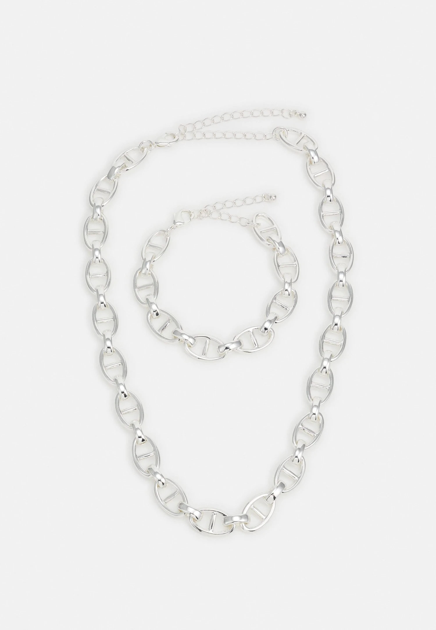 Pier One Set Unisex - Necklace - Silver-Coloured 1 Pier One Set Unisex - Necklace - Silver-Coloured