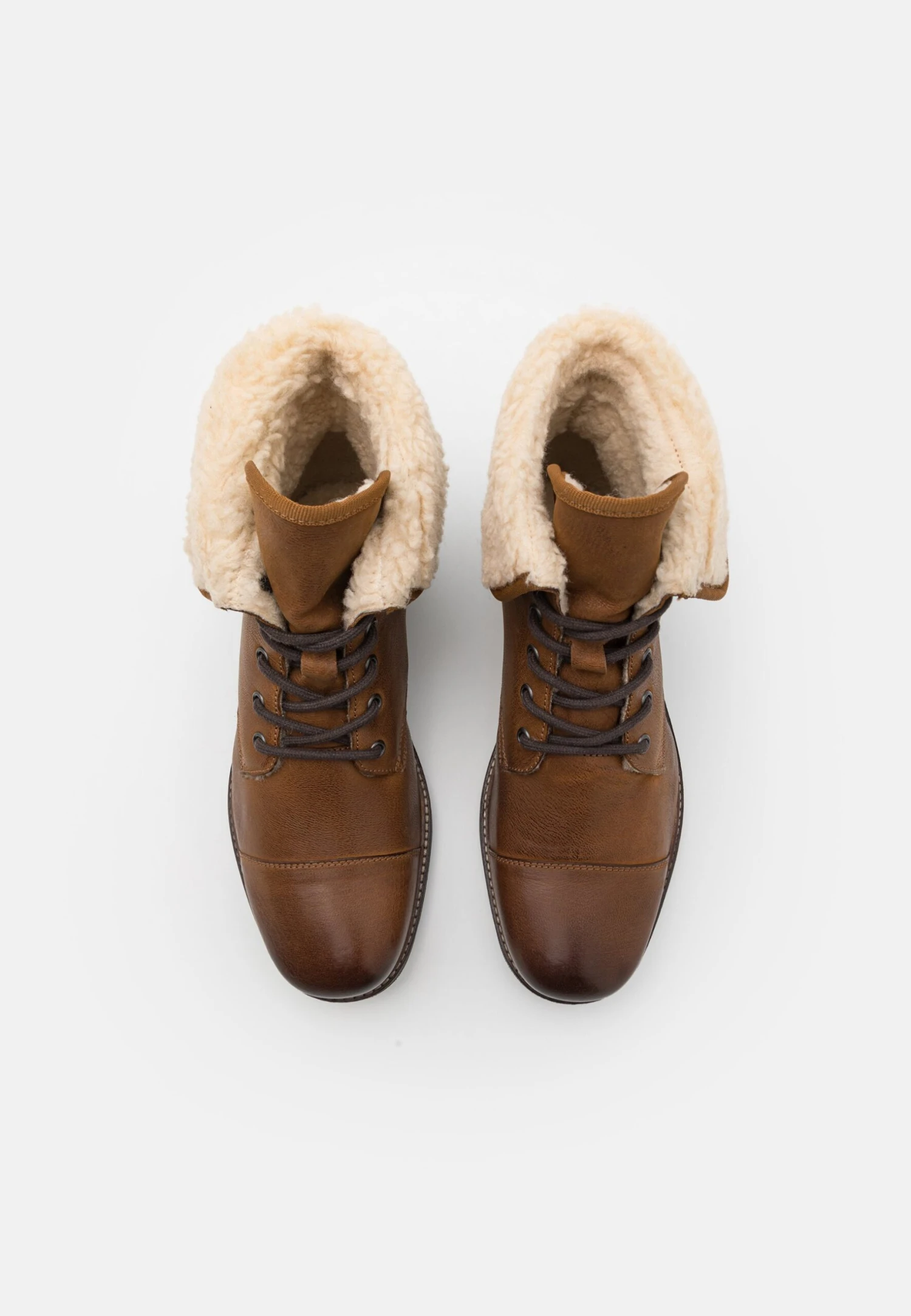 Pier One Leather - Lace-Up Ankle Boots - Camel 4 Pier One Leather - Lace-Up Ankle Boots - Camel - Image 4