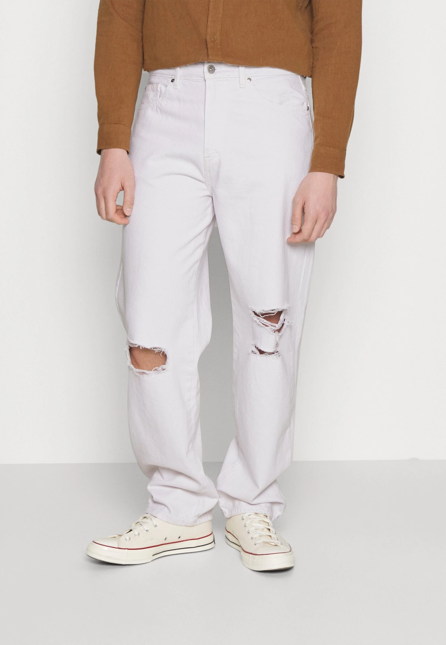 Pier One Relaxed Fit Jeans - White Denim 1 Pier One Relaxed Fit Jeans - White Denim