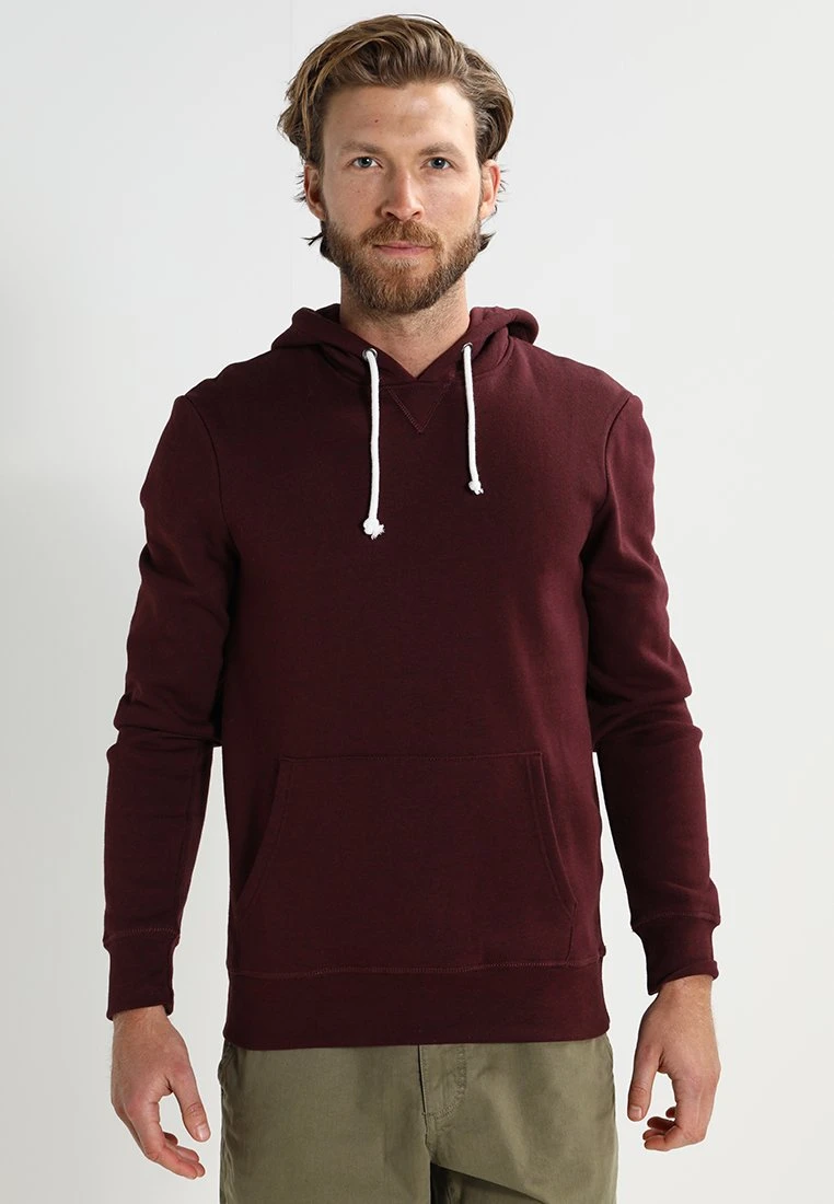 Pier One Hoodie - Bordeaux Melange 1 Pier One Hoodie - Bordeaux Melange