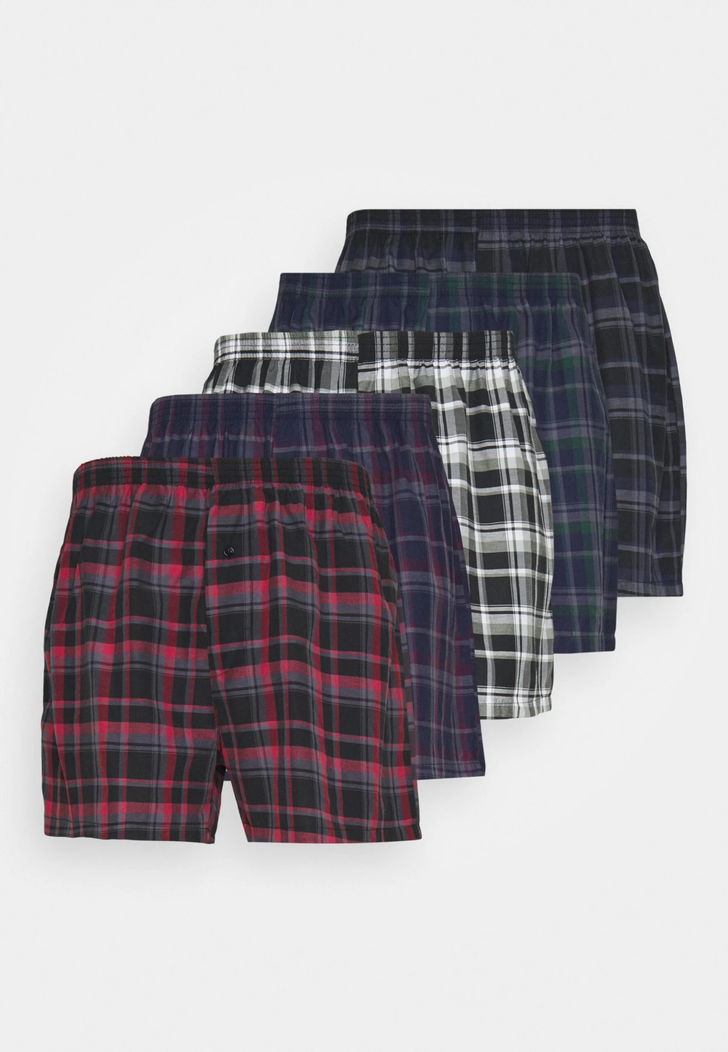Pier One 5 Pack - Boxer Shorts - Black /Dark Blue /Dark Green 1 Pier One 5 Pack - Boxer Shorts - Black /Dark Blue /Dark Green