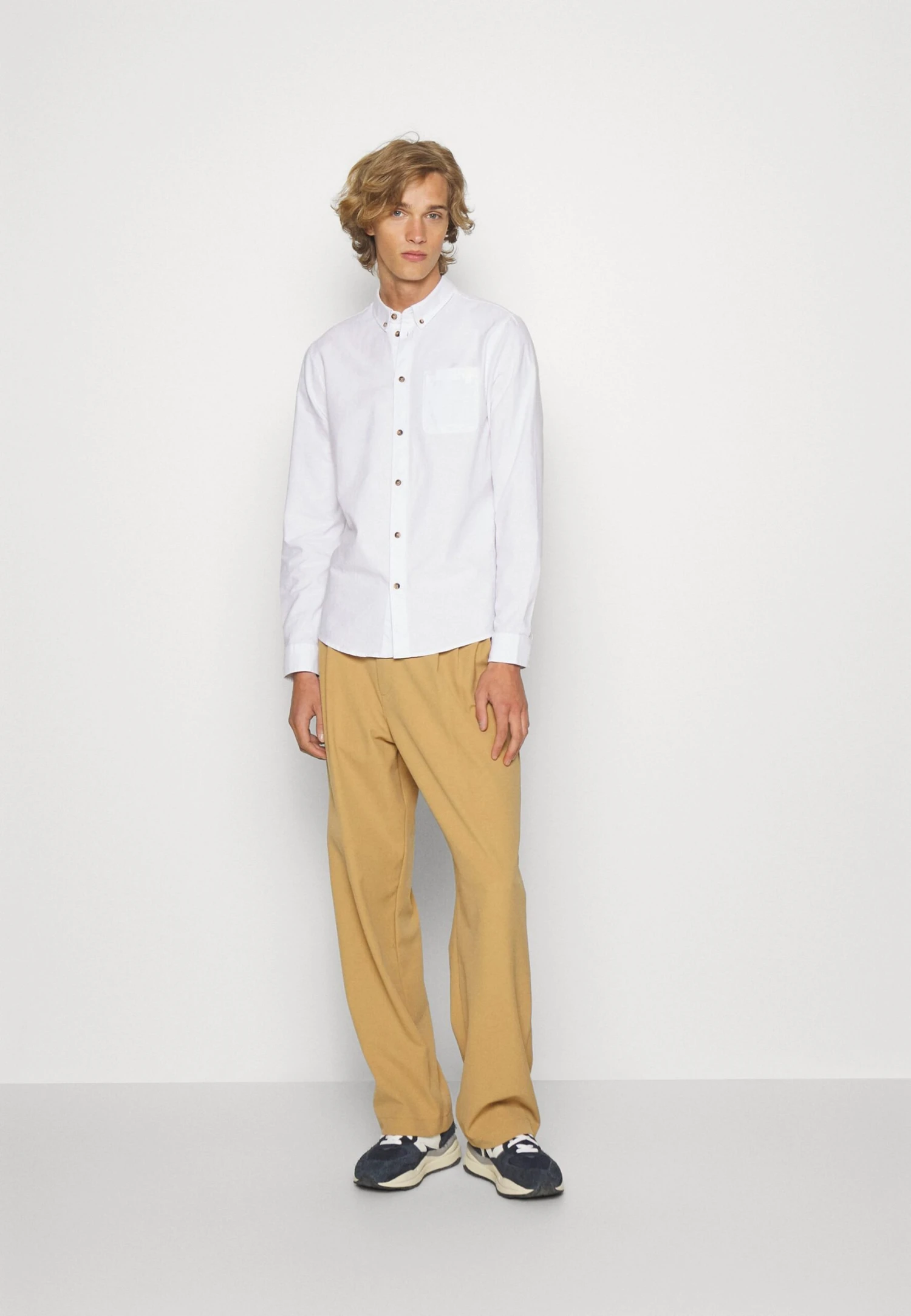 Pier One 2 Pack - Shirt - White/Light Blue 1 Pier One 2 Pack - Shirt - White/Light Blue