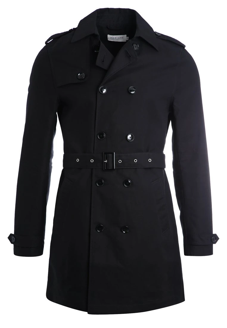 Pier One Trenchcoat - Black 6 Pier One Trenchcoat - Black - Image 6