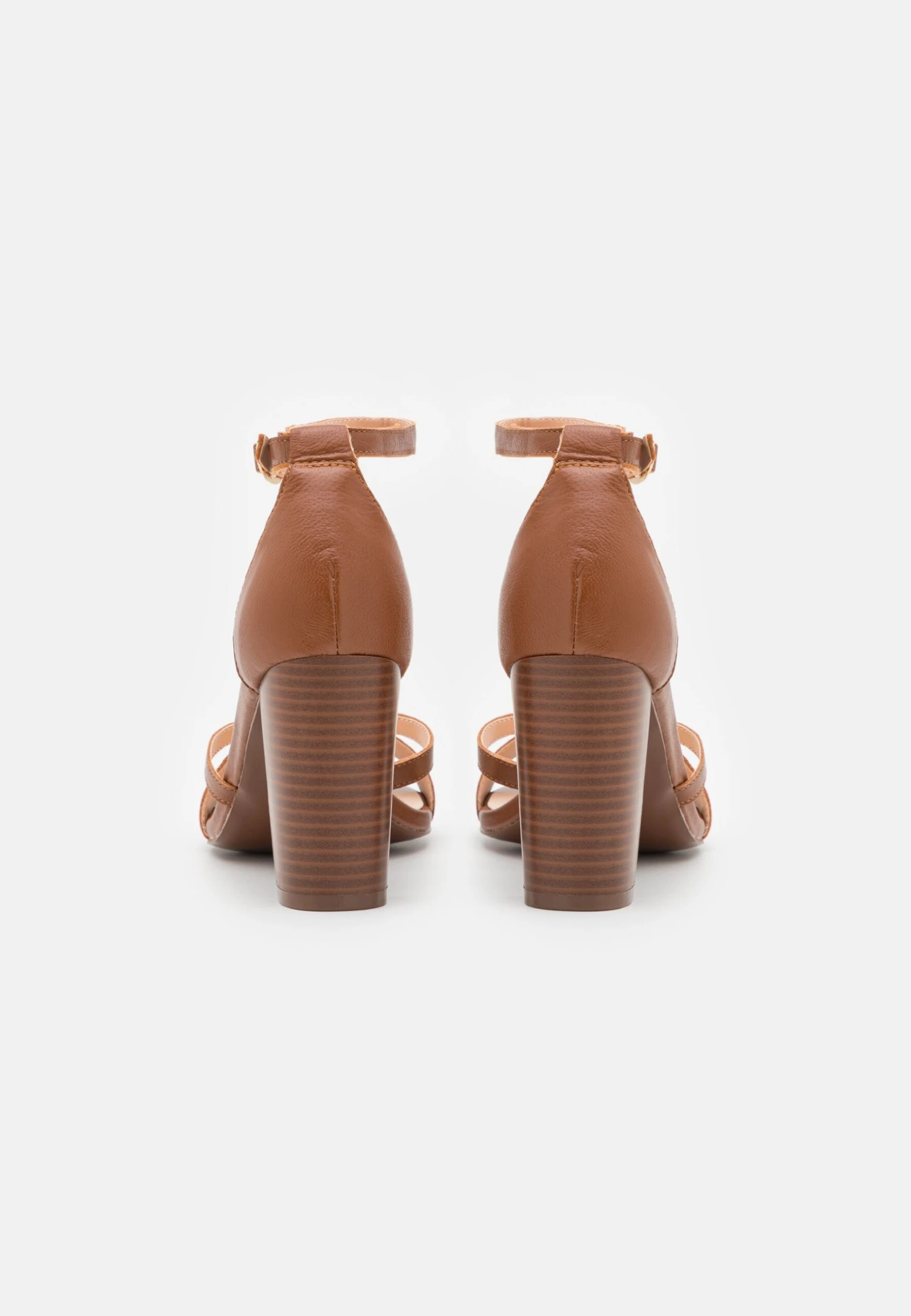 Pier One Leather - High Heeled Sandals - Cognac 4 Pier One Leather - High Heeled Sandals - Cognac - Image 4