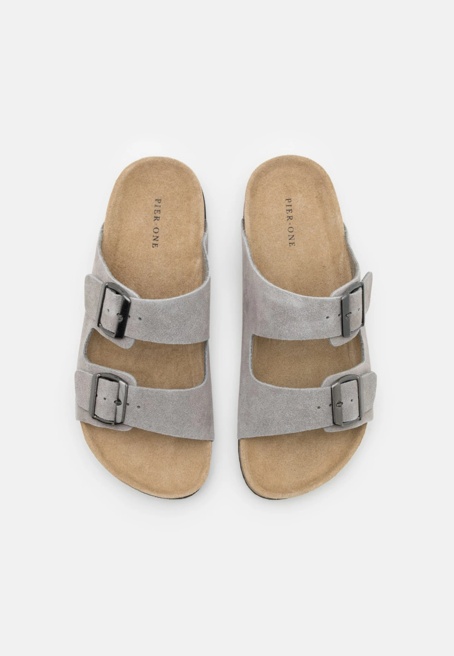 Pier One Leather Unisex - Slippers - Grey 4 Pier One Leather Unisex - Slippers - Grey - Image 4