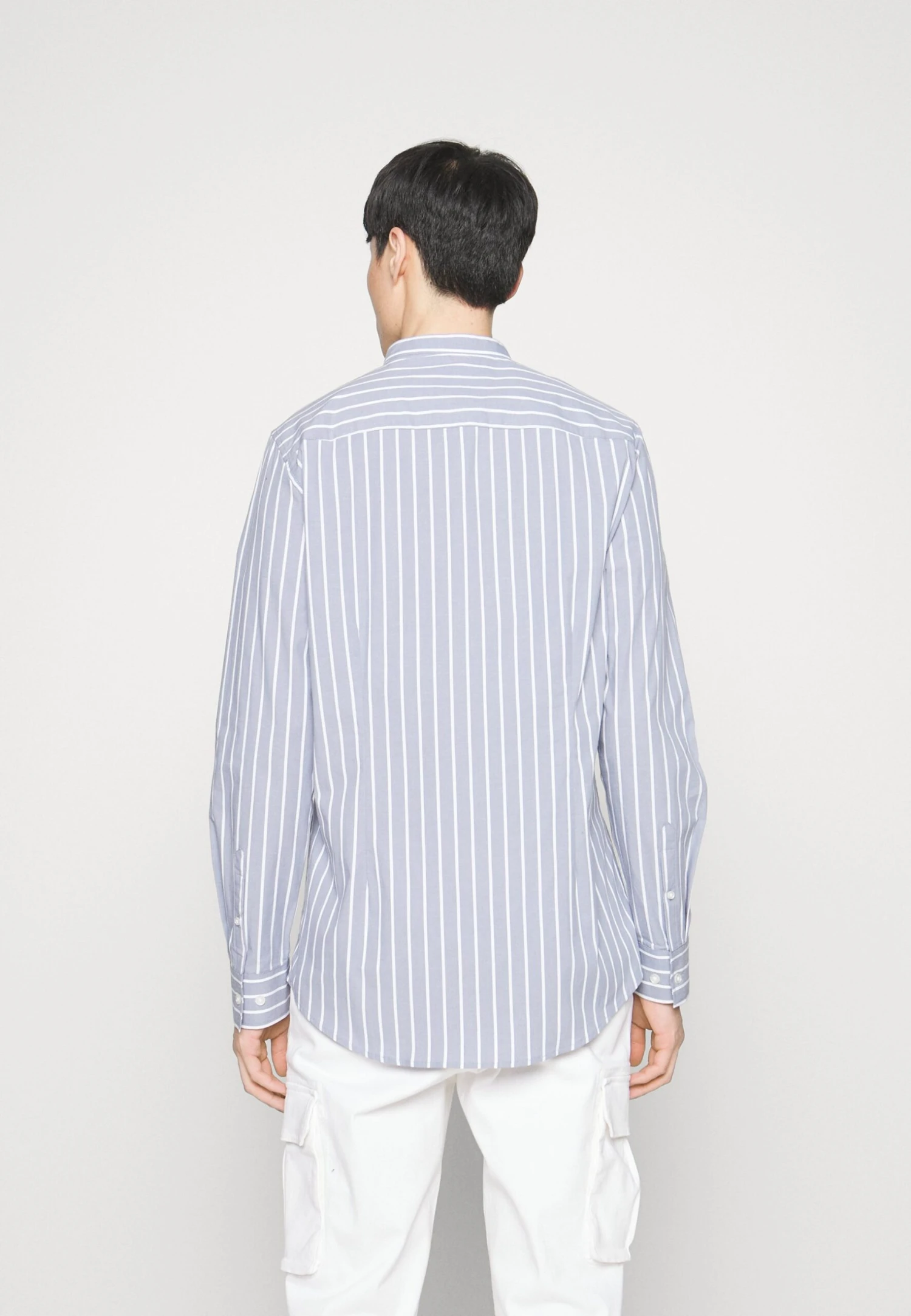 Pier One Muscle Fit Stand- Shirt - Blue 3 Pier One Muscle Fit Stand- Shirt - Blue - Image 3