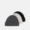 Pier One Unisex 3 Pack - Beanie - Black/Dark Grey/Off-White/