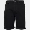 Pier One Denim Shorts - Black Denim