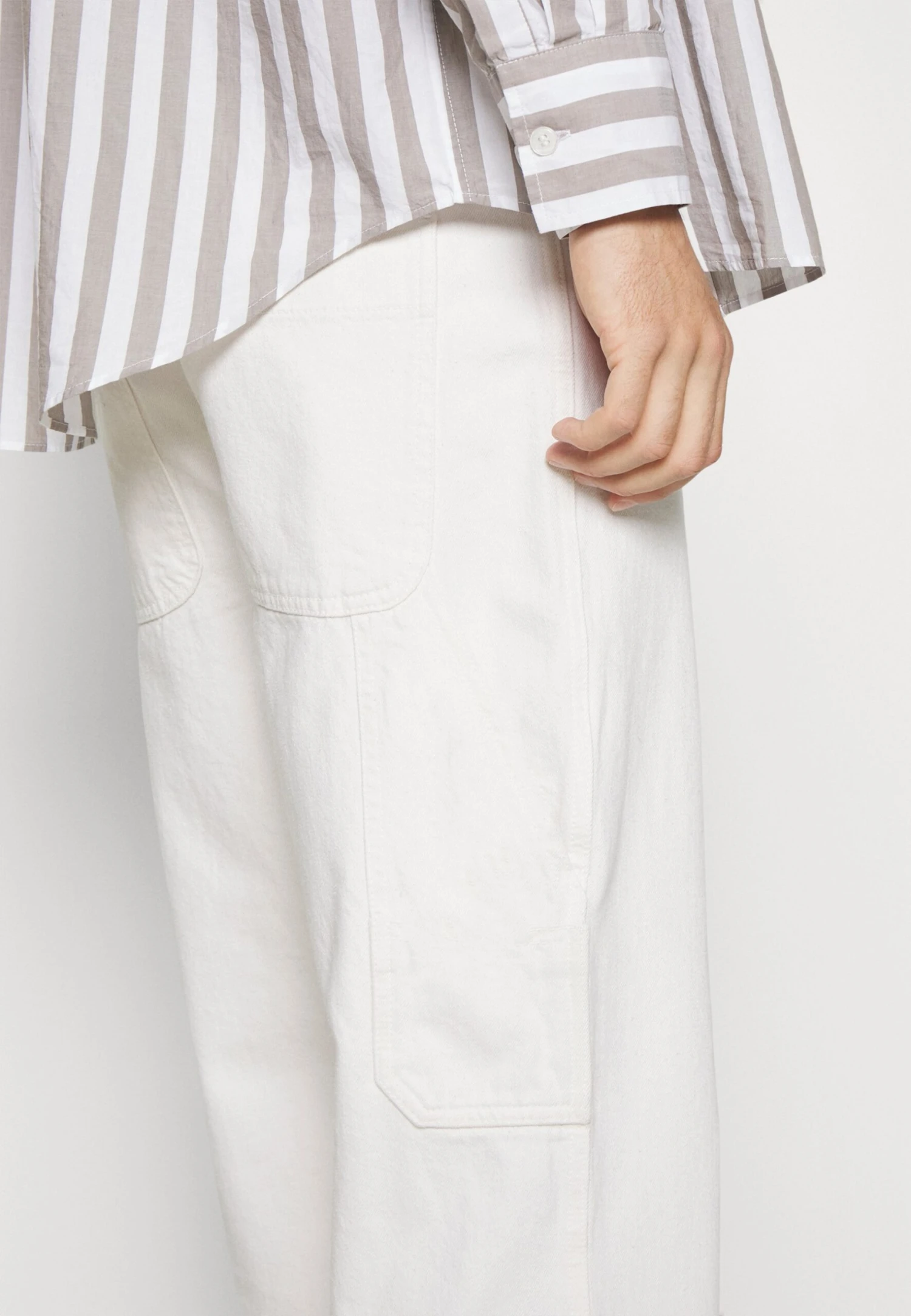 Pier One Carpenter Colored Twill- Straight Leg Jeans - Off-White 6 Pier One Carpenter Colored Twill- Straight Leg Jeans - Off-White - Image 6