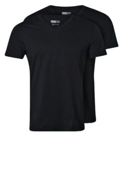 Pier One 2 Pack - Basic T-Shirt - Black