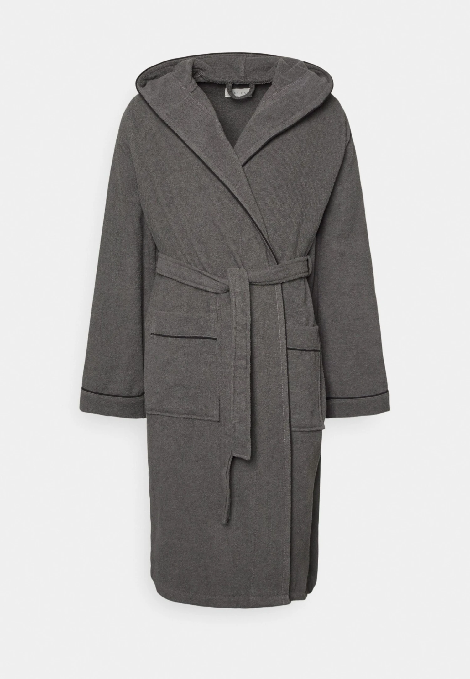 Pier One Dressing Gown - Dark Grey/Black 1 Pier One Dressing Gown - Dark Grey/Black