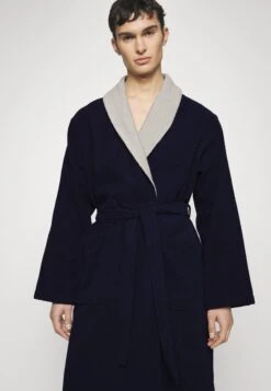 Pier One Shawl Towel Bathrobe - Dressing Gown -Dark Blue -Pier One Sales Store 7b7d74a9c4c24e3da79d1fc098b385a5