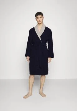 Pier One Shawl Towel Bathrobe - Dressing Gown -Dark Blue -Pier One Sales Store 7c83eaf5bba84c4aad1bbccb5c7fc5da