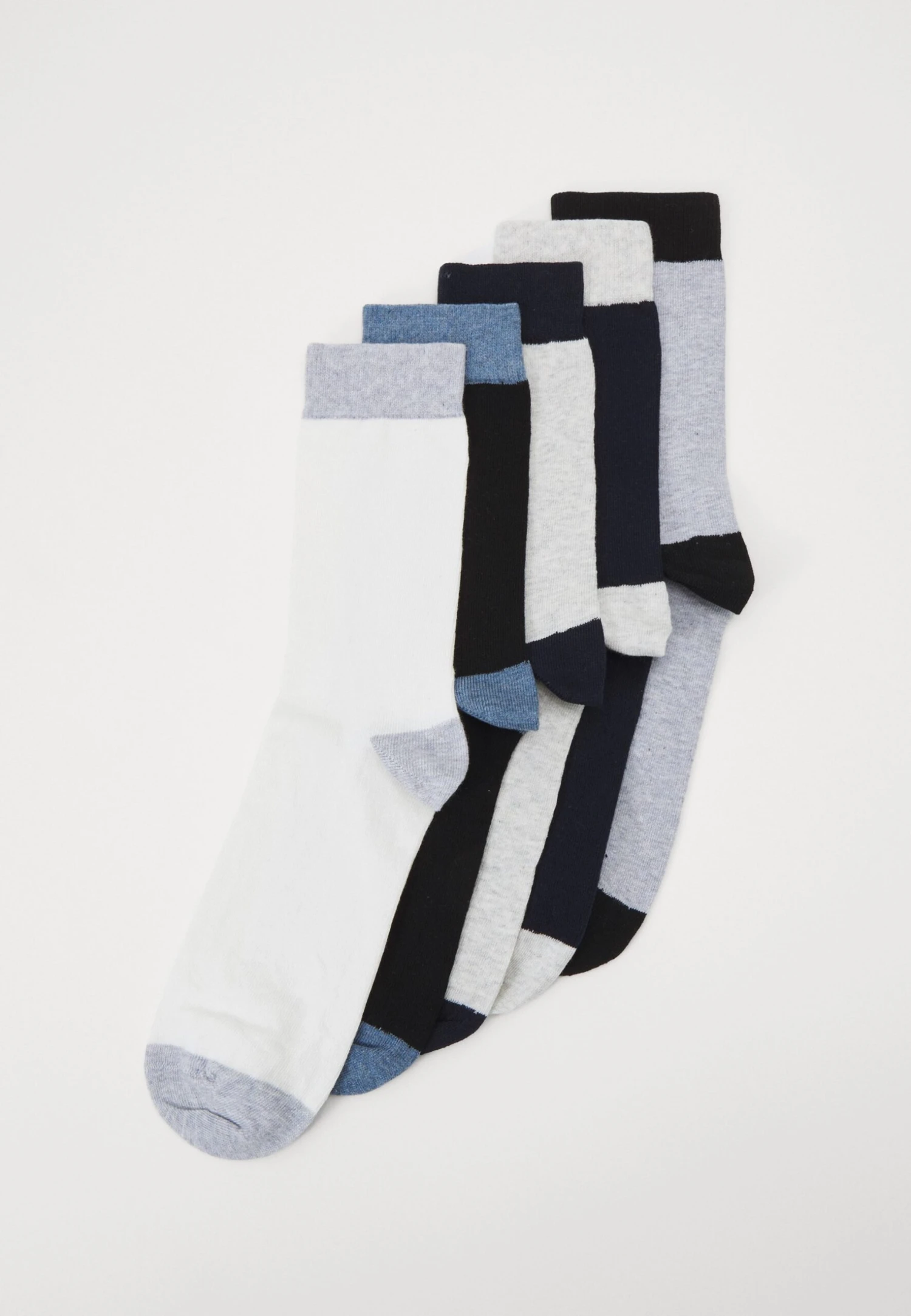 Pier One 5 Pack - Socks - Mottled Light Grey/Dark Blue/Black 1 Pier One 5 Pack - Socks - Mottled Light Grey/Dark Blue/Black
