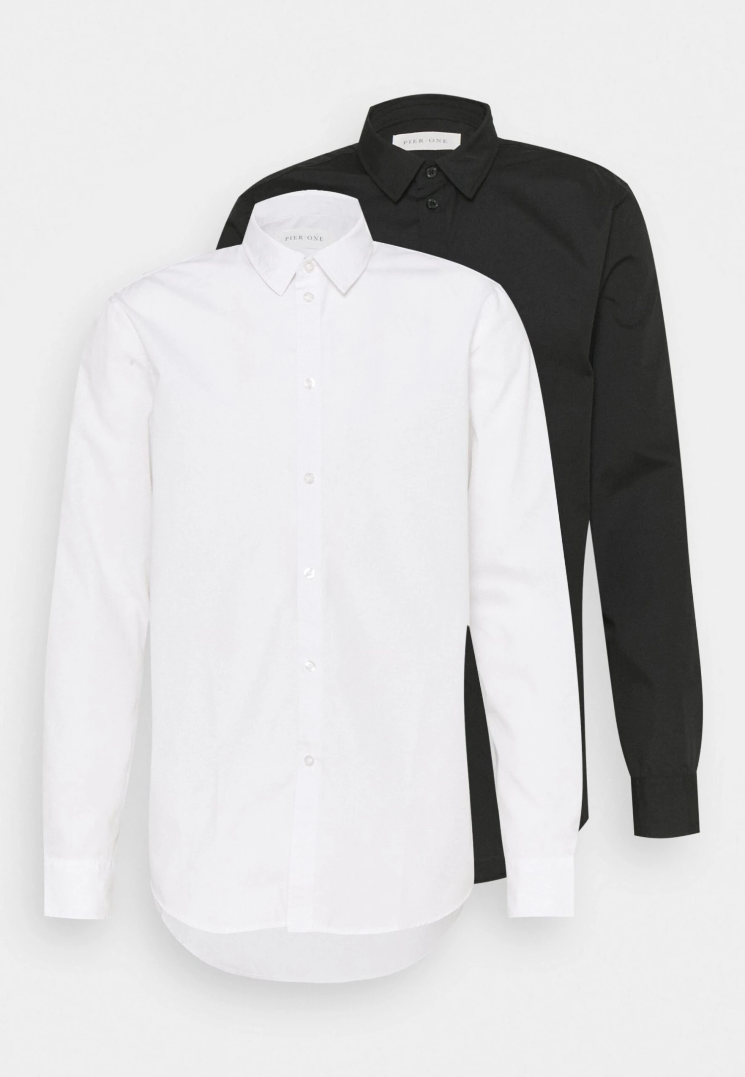 Pier One 2 Pack - Formal Shirt - White/Black 1 Pier One 2 Pack - Formal Shirt - White/Black