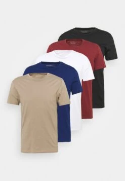 Pier One 5 Pack - Basic T-Shirt - White/Black/Bordeaux -Pier One Sales Store 821a9428a35f403f8260cec51cee307c