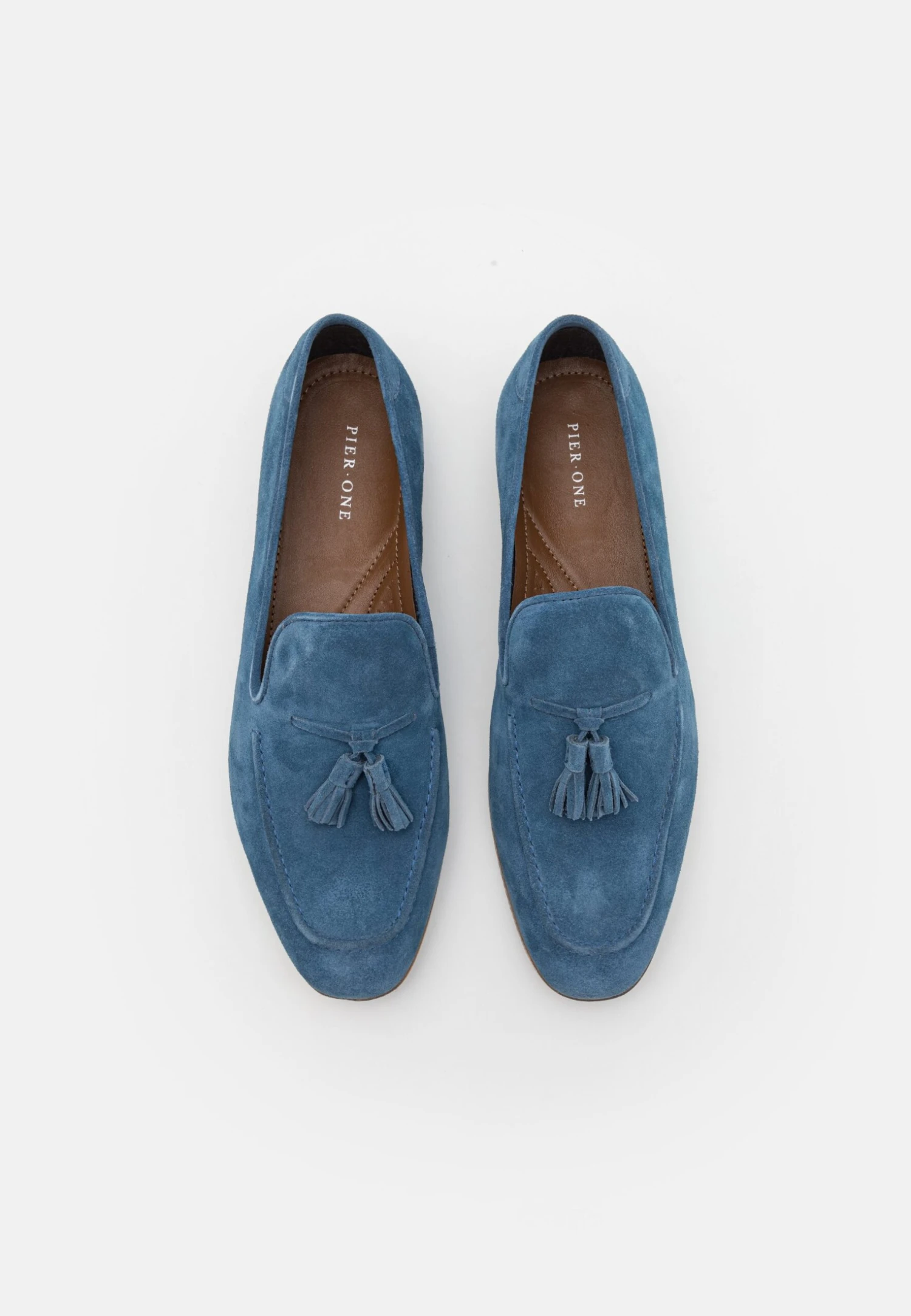 Pier One Leather - Slip-Ons - Blue 4 Pier One Leather - Slip-Ons - Blue - Image 4