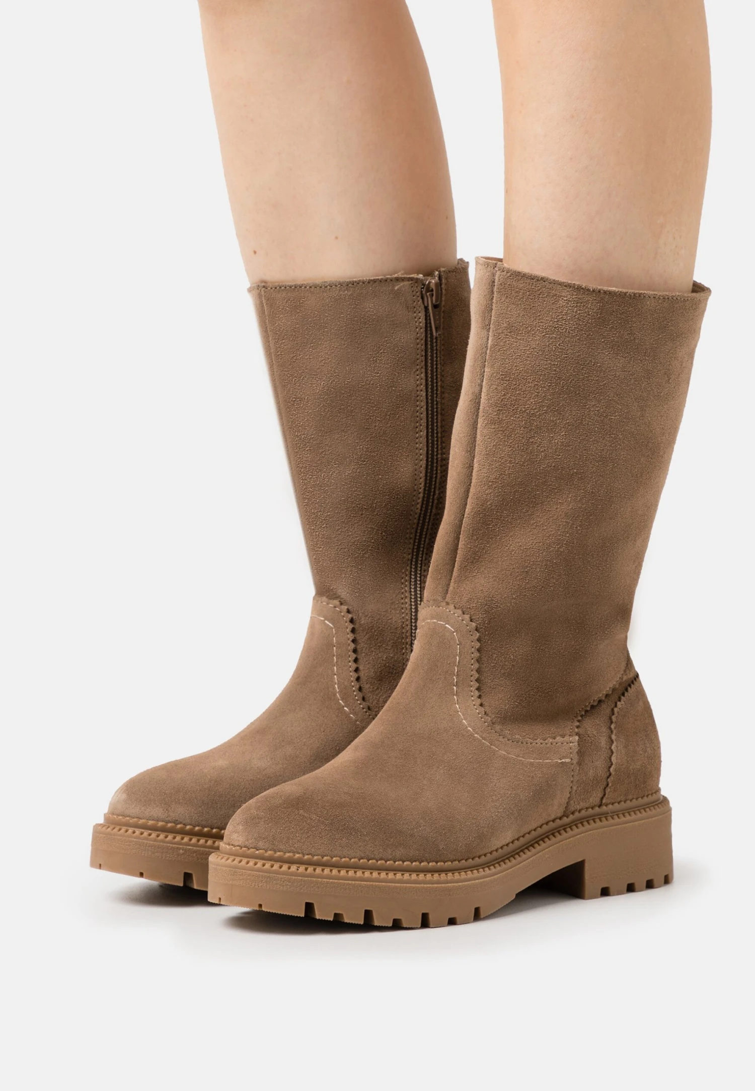 Pier One Leather Winter Boot - Boots - Taupe 1 Pier One Leather Winter Boot - Boots - Taupe